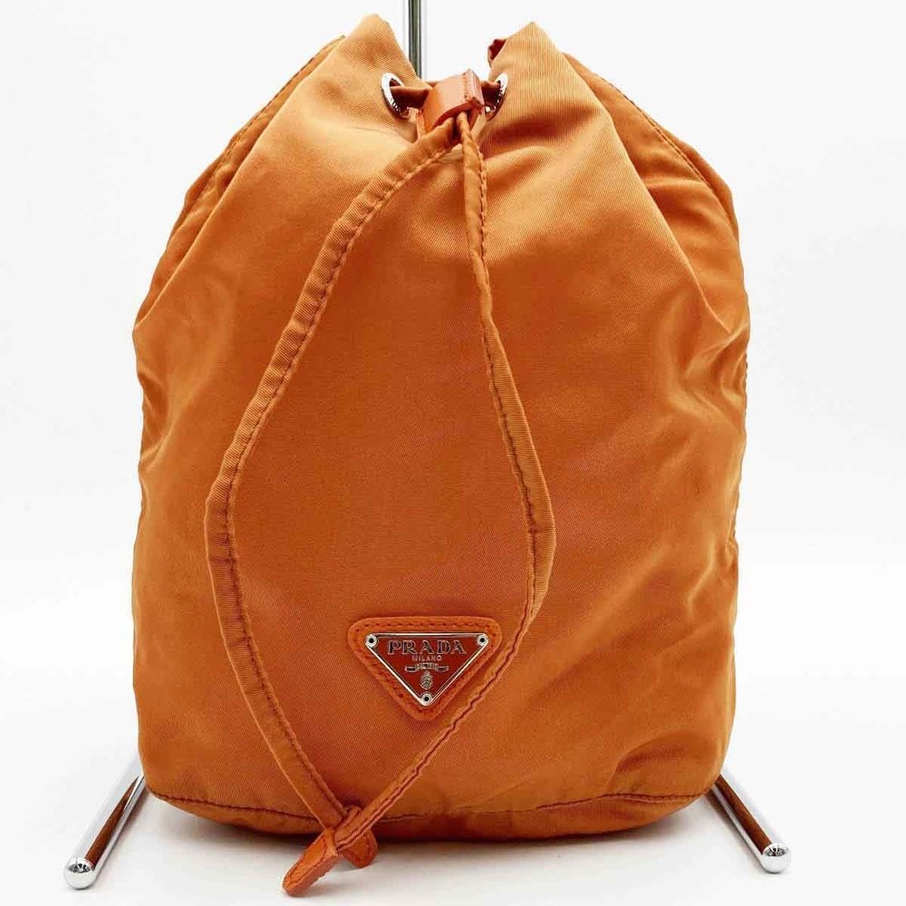 Prada Nylon Drawstring Pouch Orange - image 1